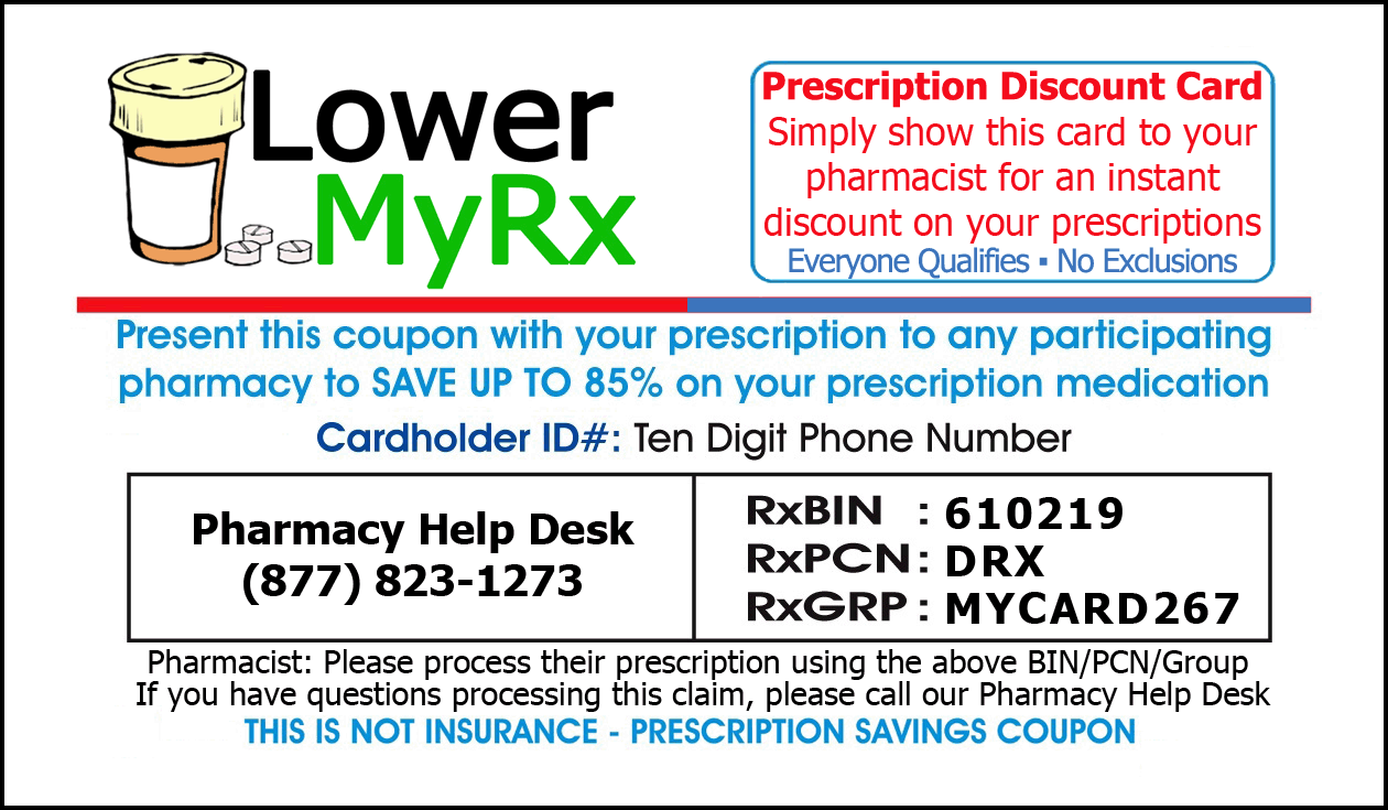 FREE Prescription Discount Card